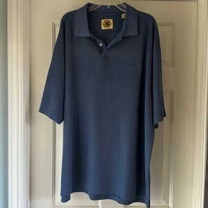 Vintage Pusser’s West Indies Short Sleeve Silk Cotton Blue Polo Men’s Size XXL